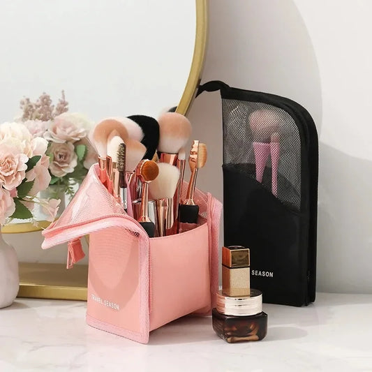 Standing Brush Makeup Bag