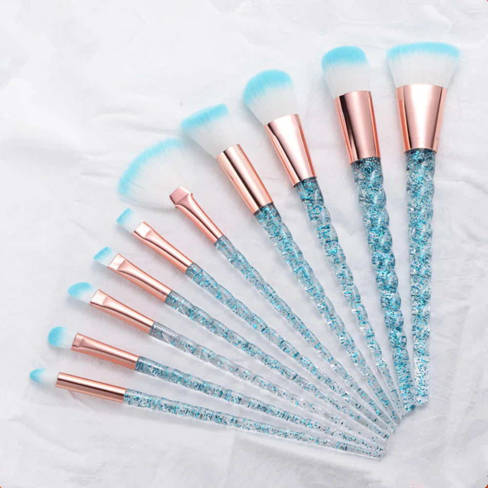 10 Pcs Unicorn Make Up Brush