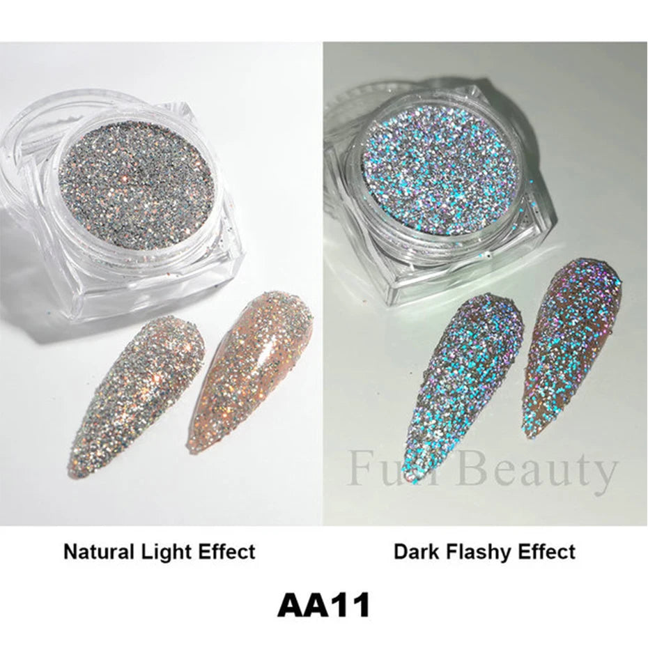 Moonlight Silver Cat Eye Nail Powder