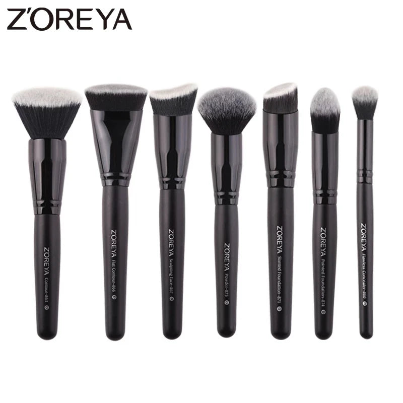 Black Makeup Brushes Set
