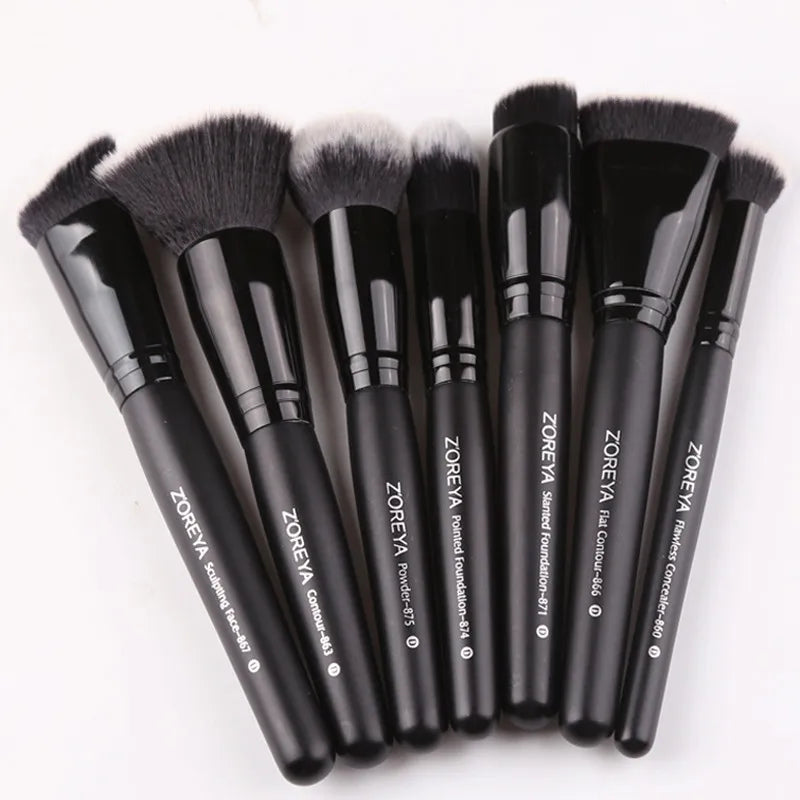 Black Makeup Brushes Set