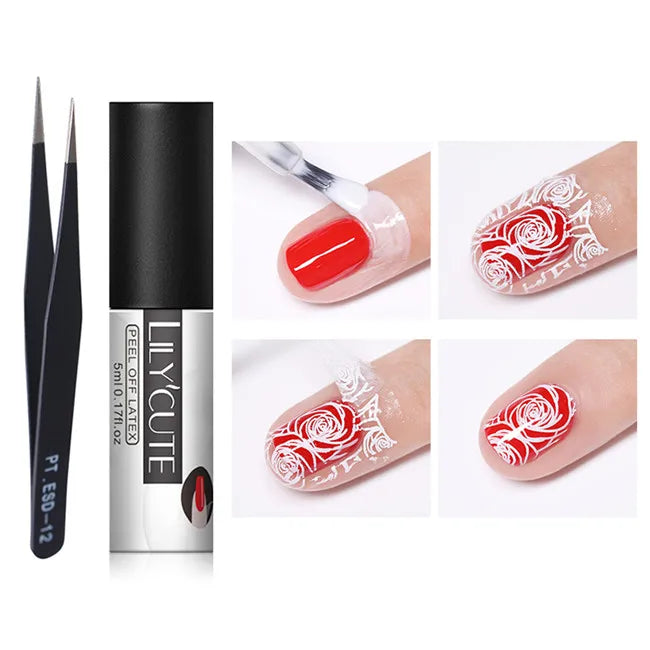 Peel Off Latex Liquid Tape Protect Nail Polish
