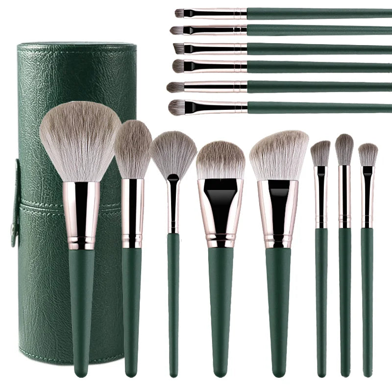 20 pcs Make Up Brush Set with Leather Case