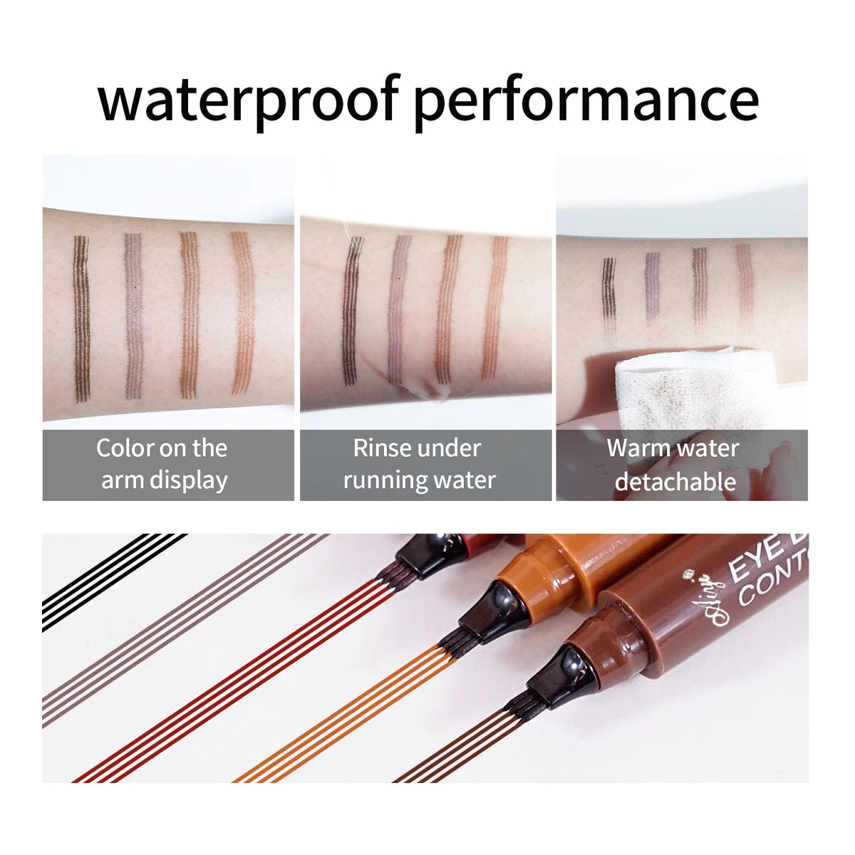 5 Colors Eyebrow Pen Waterproof
