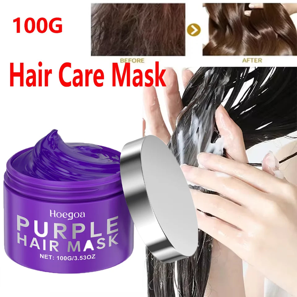 Purple Keratin Hair Mask for Dry Frizzy Hair