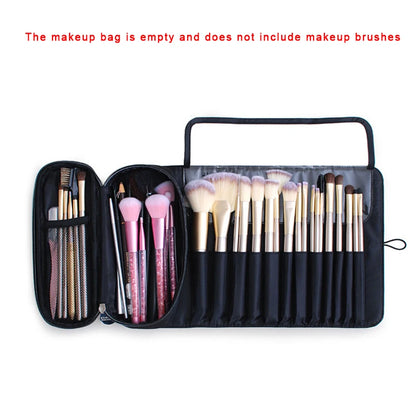 Nylon Foldable Cosmetic Brush Bag