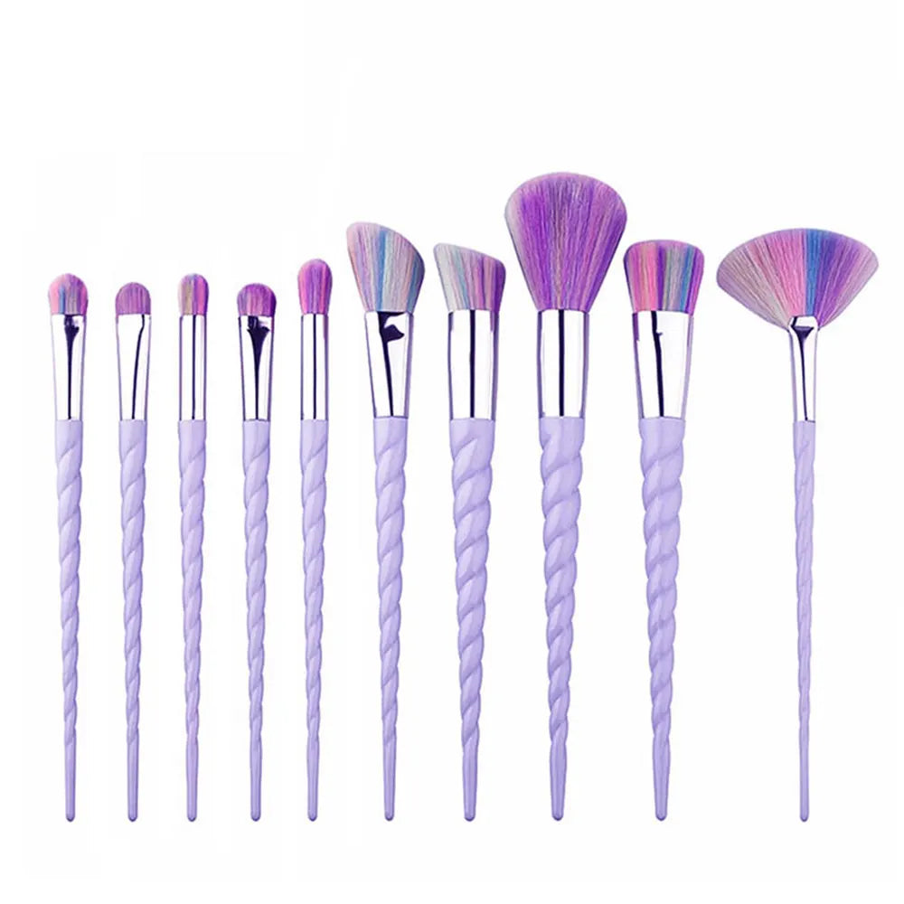 10 Pcs Unicorn Make Up Brush