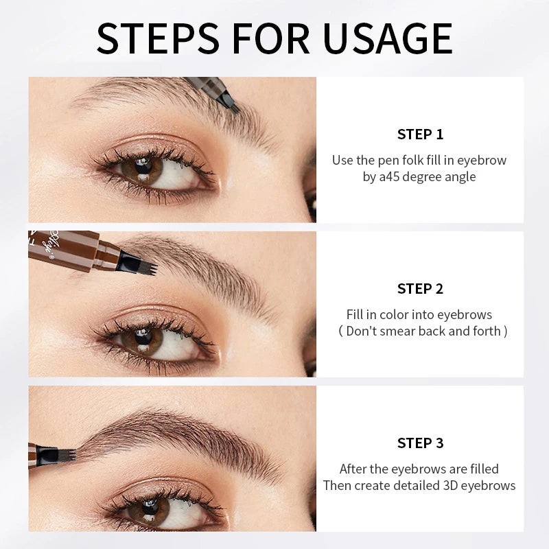 5 Colors Eyebrow Pen Waterproof