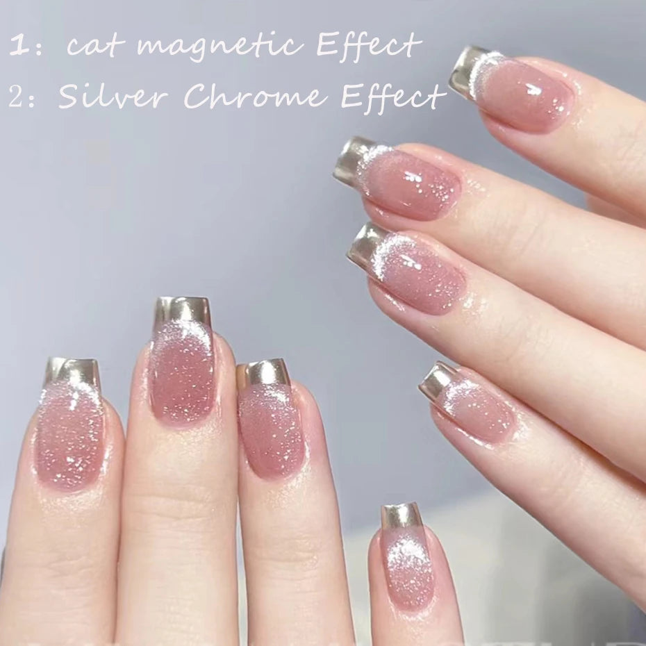 Moonlight Silver Cat Eye Nail Powder