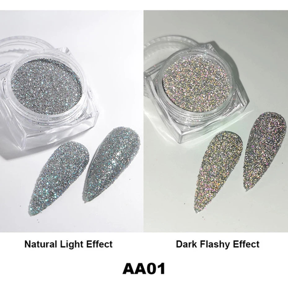 Moonlight Silver Cat Eye Nail Powder
