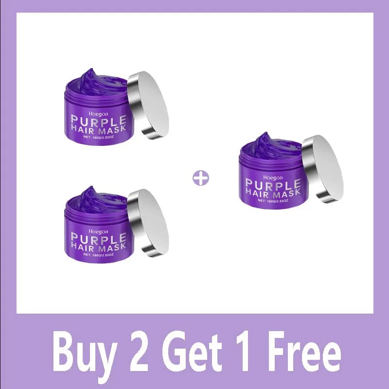 Purple Keratin Hair Mask for Dry Frizzy Hair