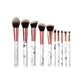 10 PCS Marble Pattern Makeup Brushes with Cylinder Tube Storage