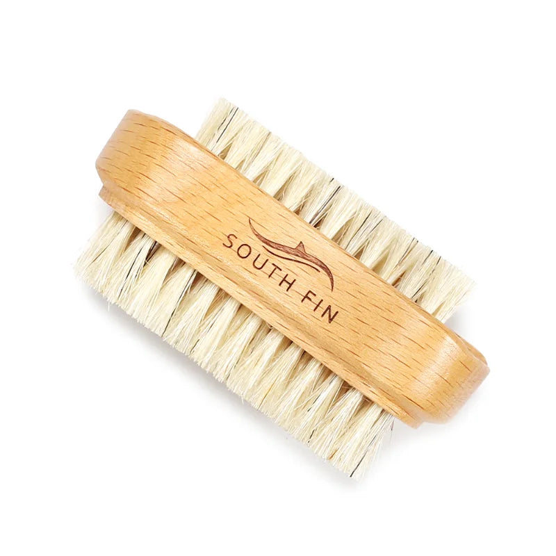 Double-Sided Natural Bristles Scrubbing Brush