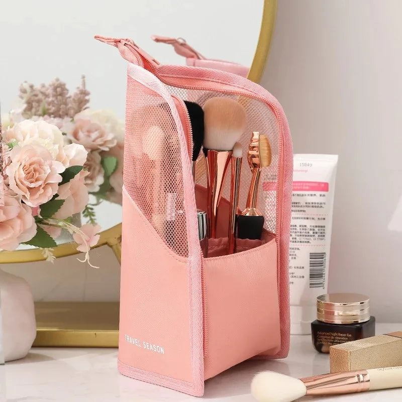 Standing Brush Makeup Bag