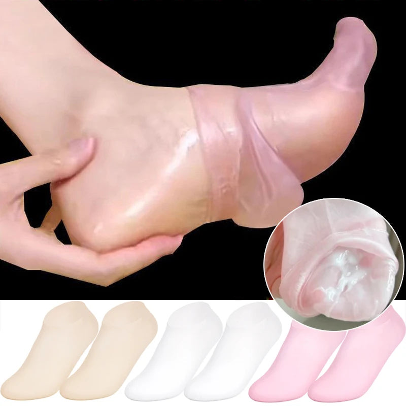 1Pairs Silicone Moisturizing Foot Socks