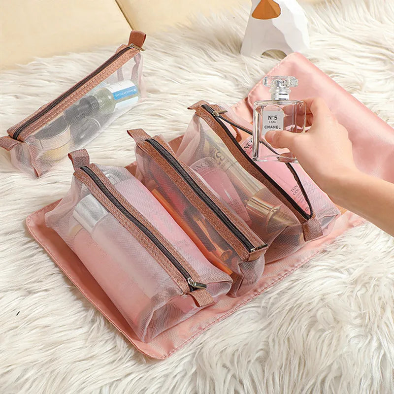 4 in 1 Foldable Nylon Cosmetic Bag