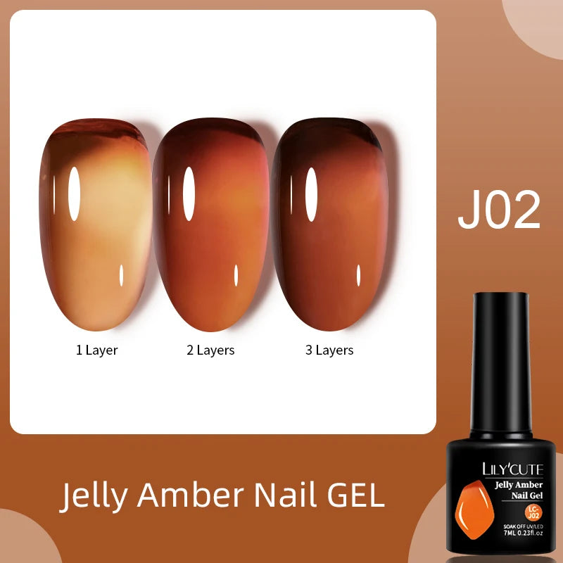 7ML Jelly Amber Gel Nail Polish