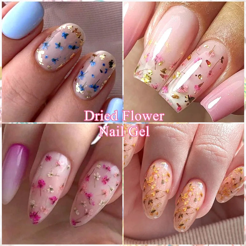 Dried Flower Gel Nail Polish