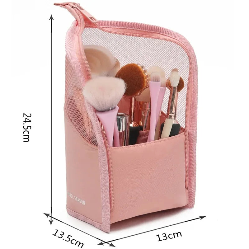 Standing Brush Makeup Bag