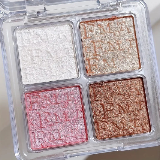 4 Colors Facial Highlighter Palette